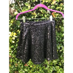 TOBI SEQUIN BLACK SKIRT